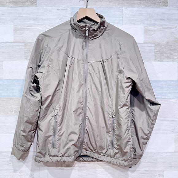 Merrell Aeroblock Windbreaker Jacket Olive Green Mock Neck Lined Mens Small - Picture 1 of 7